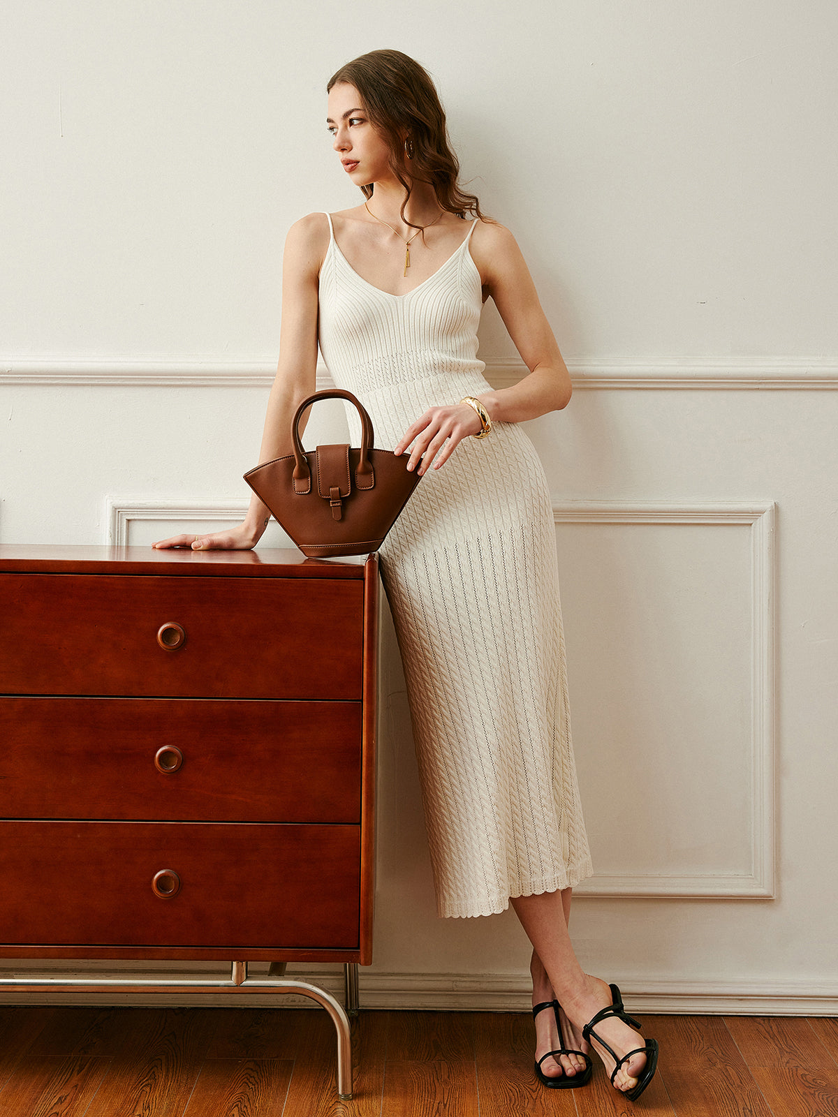 Ribbed Cami Knit Midi Dress — Svelte Chic