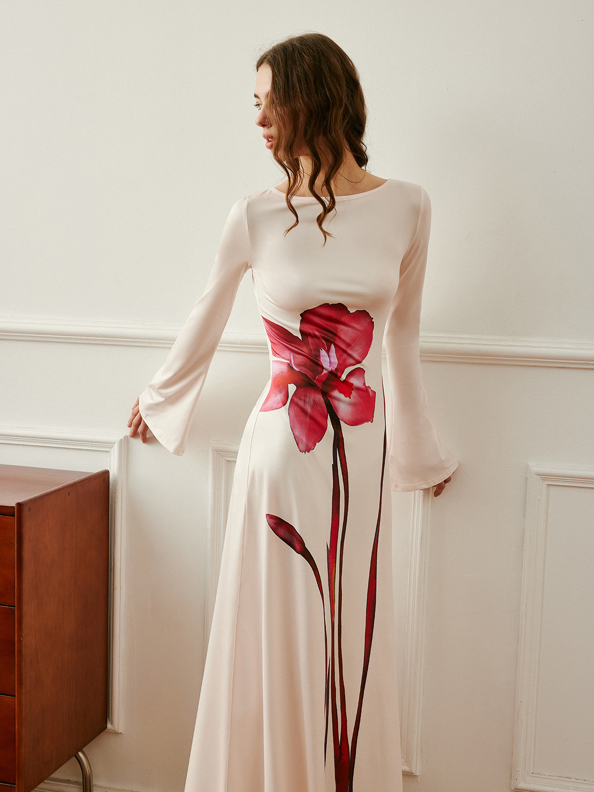 Floral Back Tie Maxi Dress — Svelte Chic