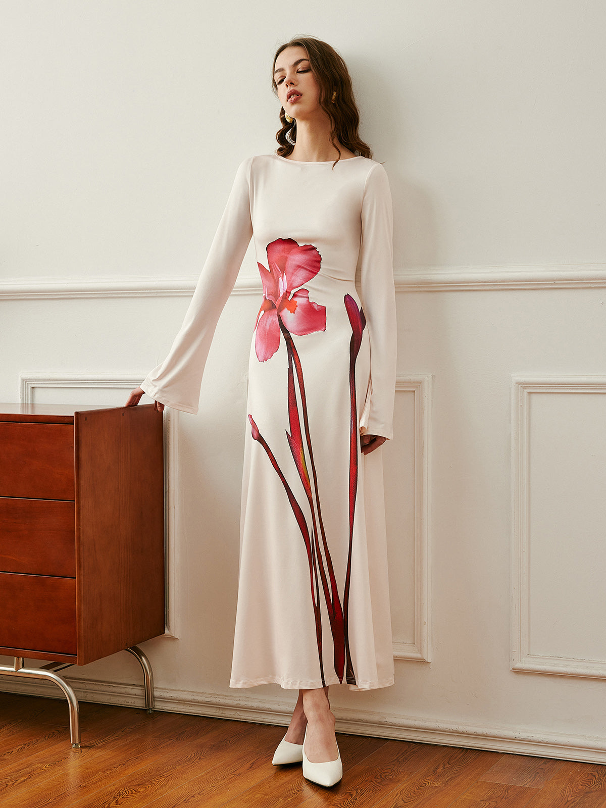 Floral Back Tie Maxi Dress — Svelte Chic