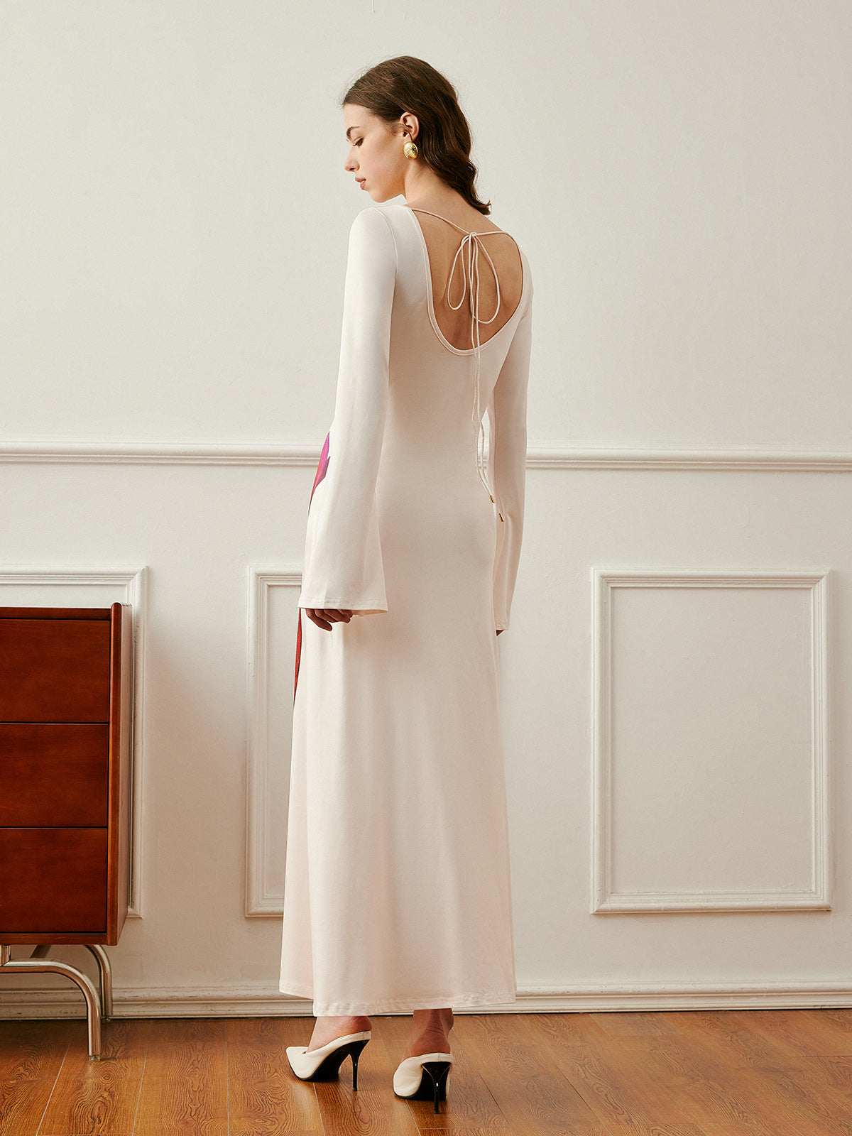 Floral Back Tie Maxi Dress — Svelte Chic