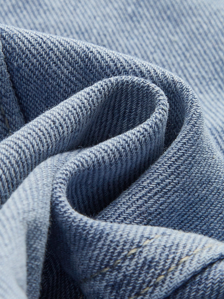 Şık Kolsuz Kot Yelek Şık Düğme Detayları ile