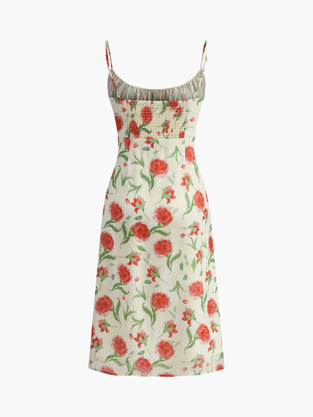 Floral Ruffle Button Midi Dress — Svelte Chic