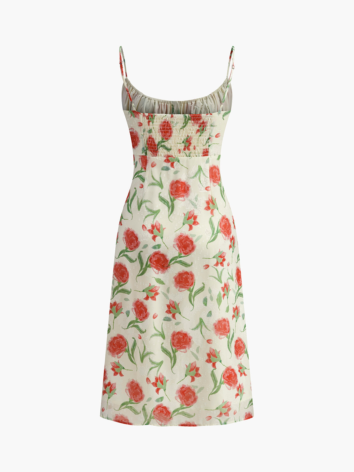 Floral Ruffle Button Midi Dress — Svelte Chic