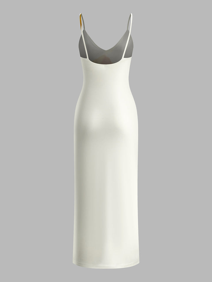 Şık Çiçek Desenli Askılı Elbise