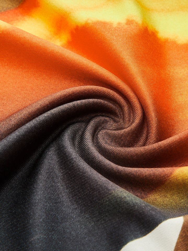 Şık Çiçek Desenli Askılı Elbise