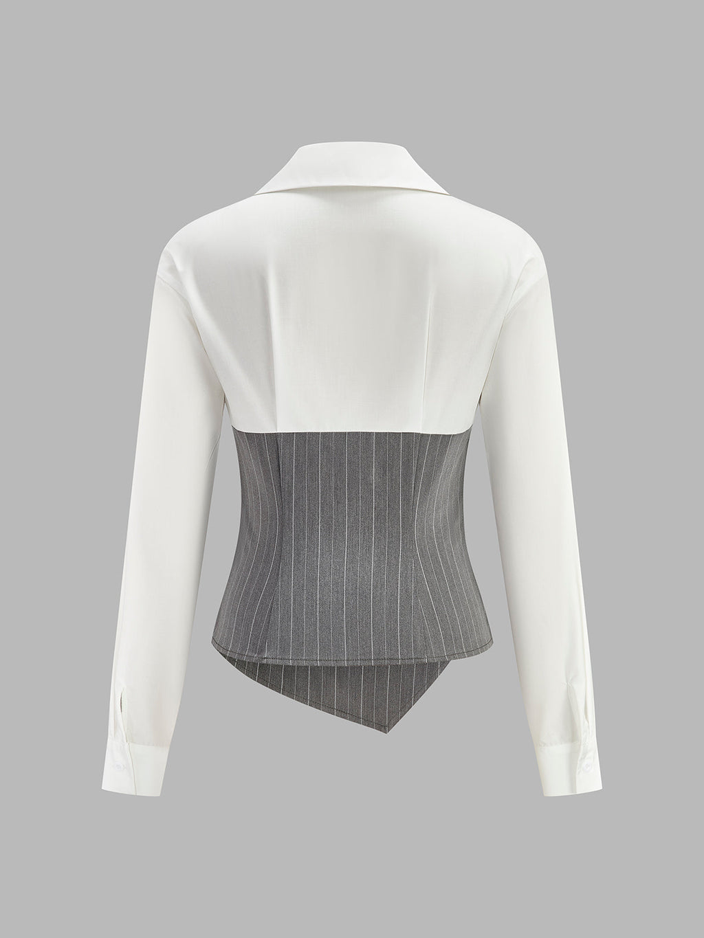 Colour Block Asymmetric Stripe Shirt — Svelte Chic