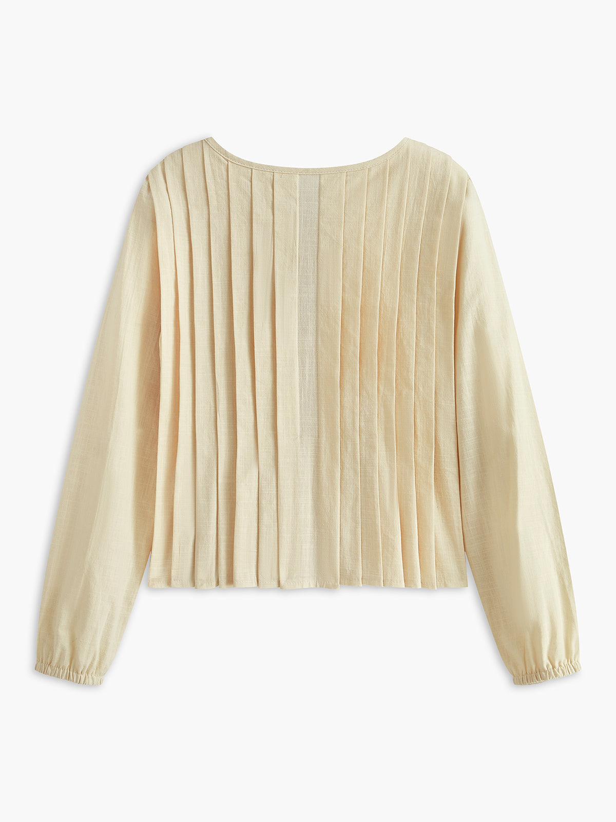 Pleated Tie Neck Blouse — Svelte Chic