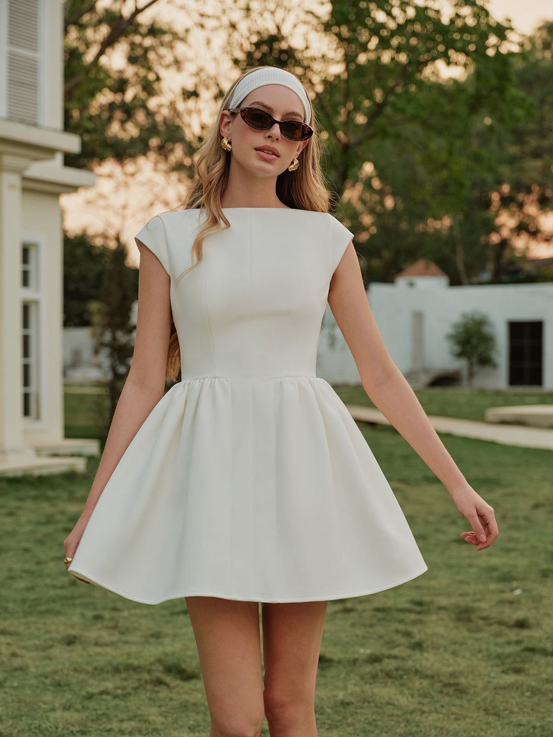 Şık Bağlama Fırfırlı Abiye Elbise