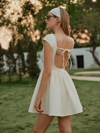 Şık Bağlama Fırfırlı Abiye Elbise