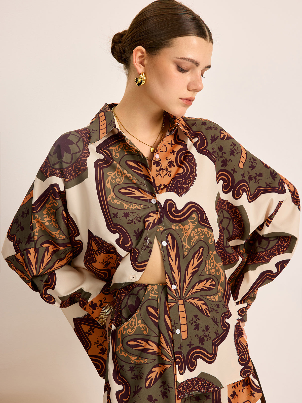 Printed Shirt and Shorts Set — Svelte Chic