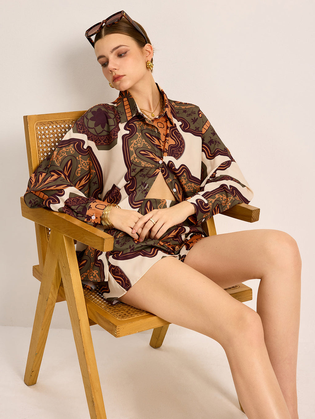 Printed Shirt and Shorts Set — Svelte Chic