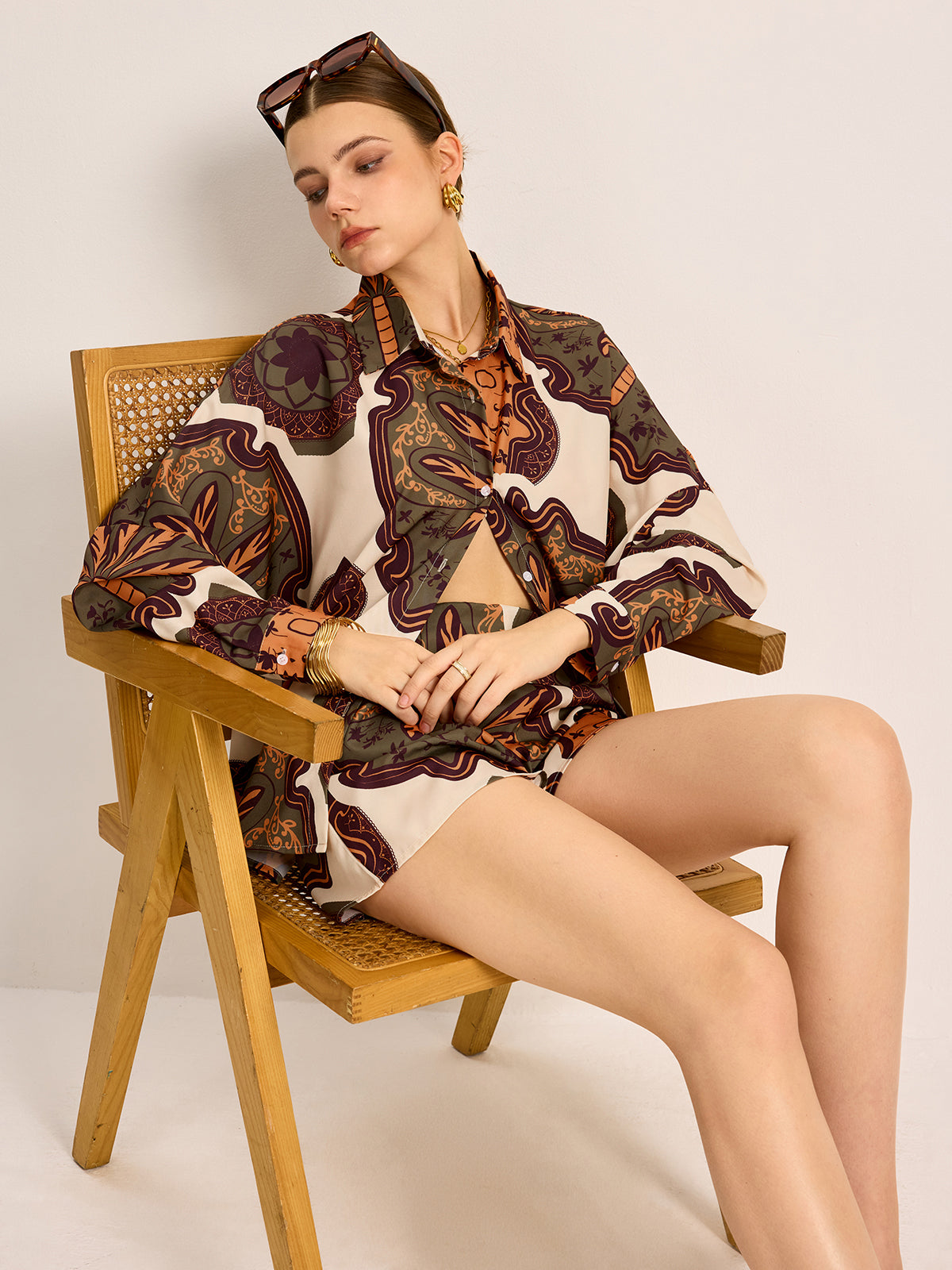 Printed Shirt and Shorts Set — Svelte Chic