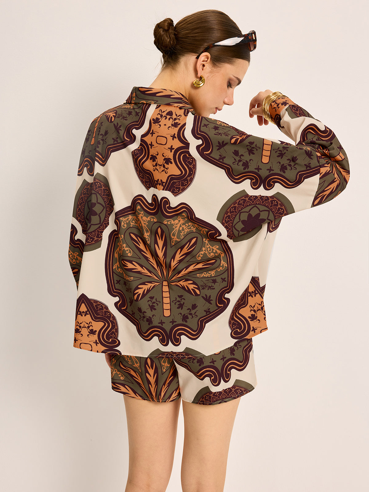 Printed Shirt and Shorts Set — Svelte Chic