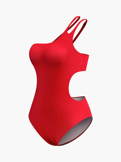 Asymmetric Cutout Swimsuit — Svelte Chic
