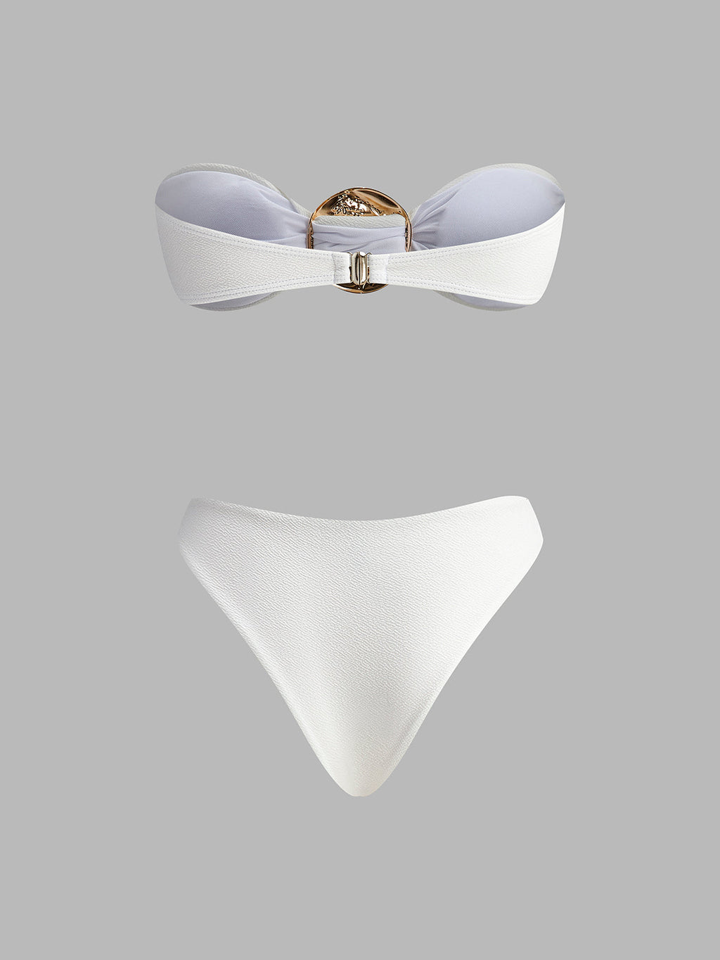 Gold Detail One Shoulder Bikini — Svelte Chic