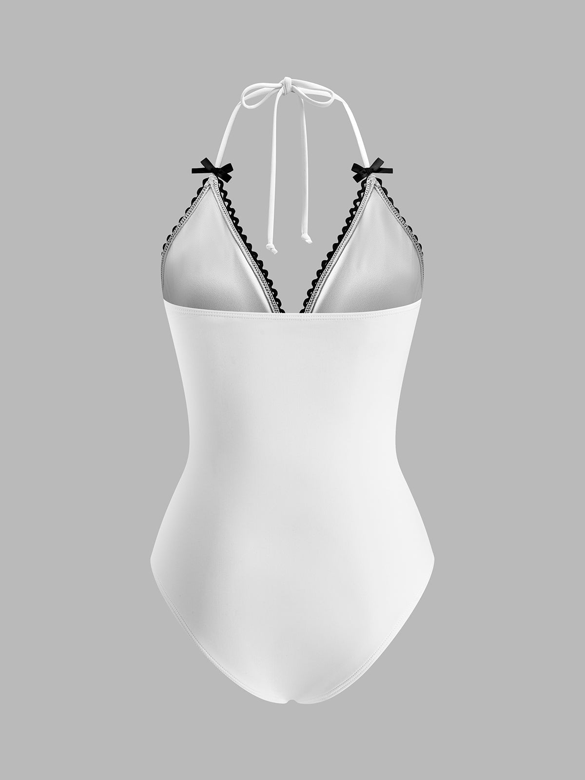 Bow Detail Halter Swimsuit — Svelte Chic