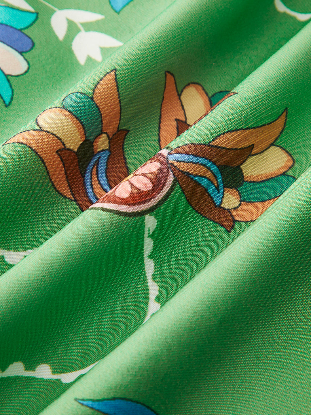 Şık Boho Çiçekli Elbise Uzun Kol ve Düğme Detayı ile