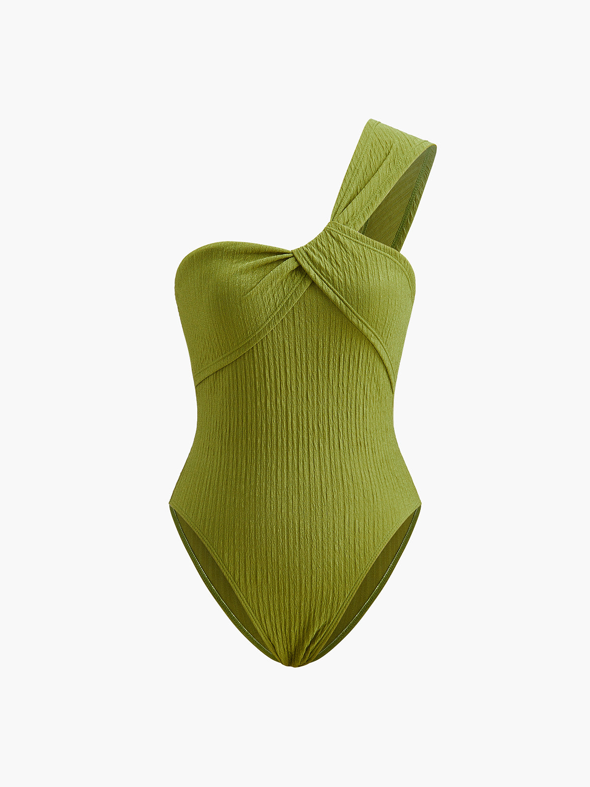 Ruched One Shoulder Swimsuit — Svelte Chic