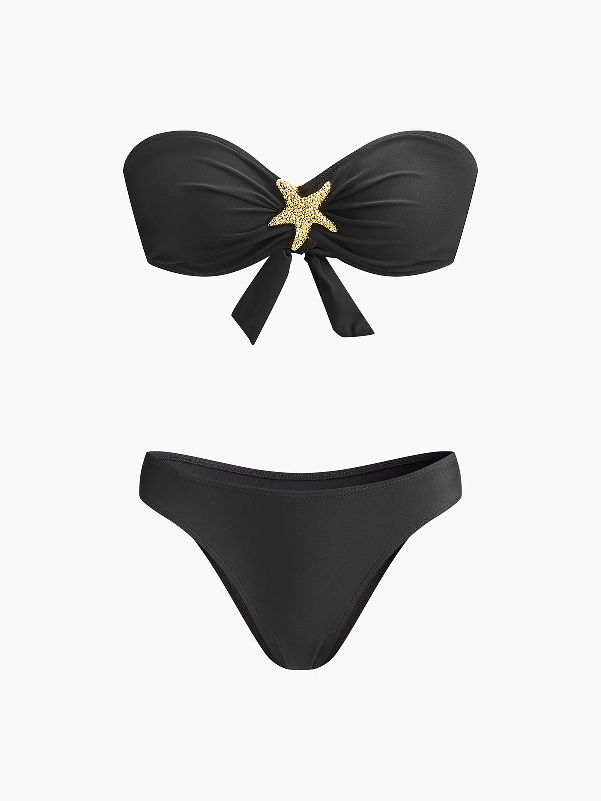 Starfish Bandeau Bikini with Mesh Skirt — Svelte Chic