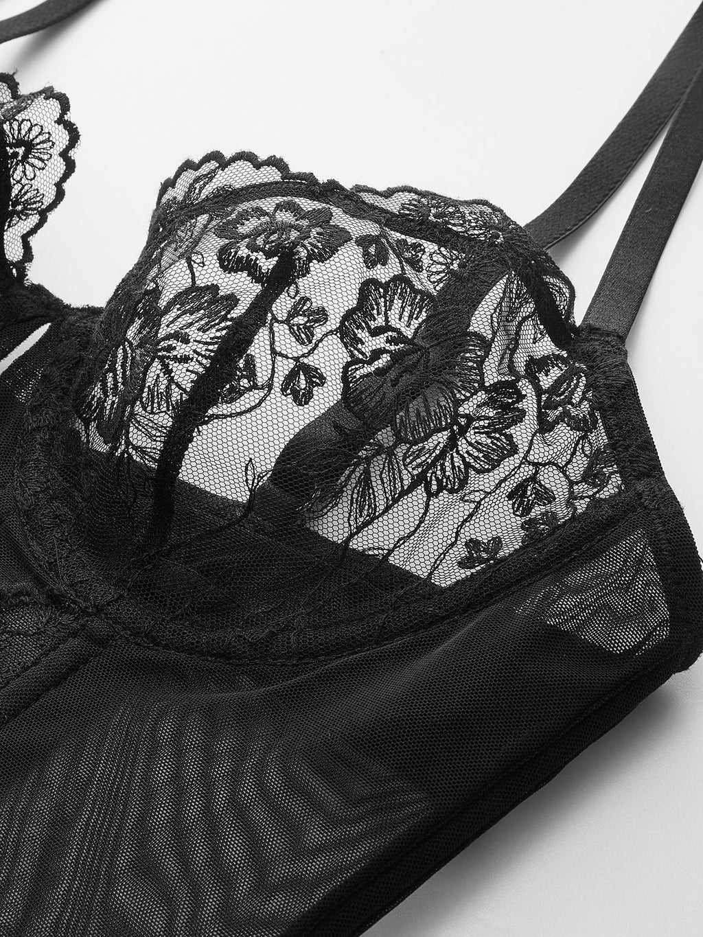 Floral Lace Strapless Corset Top — Svelte Chic