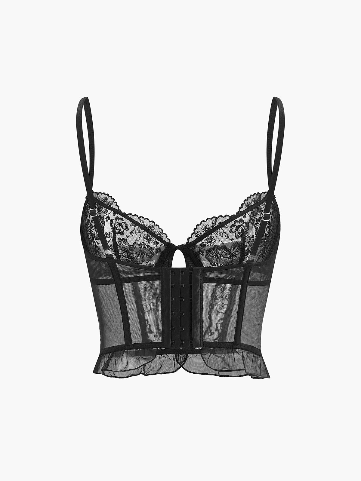 Floral Lace Strapless Corset Top — Svelte Chic