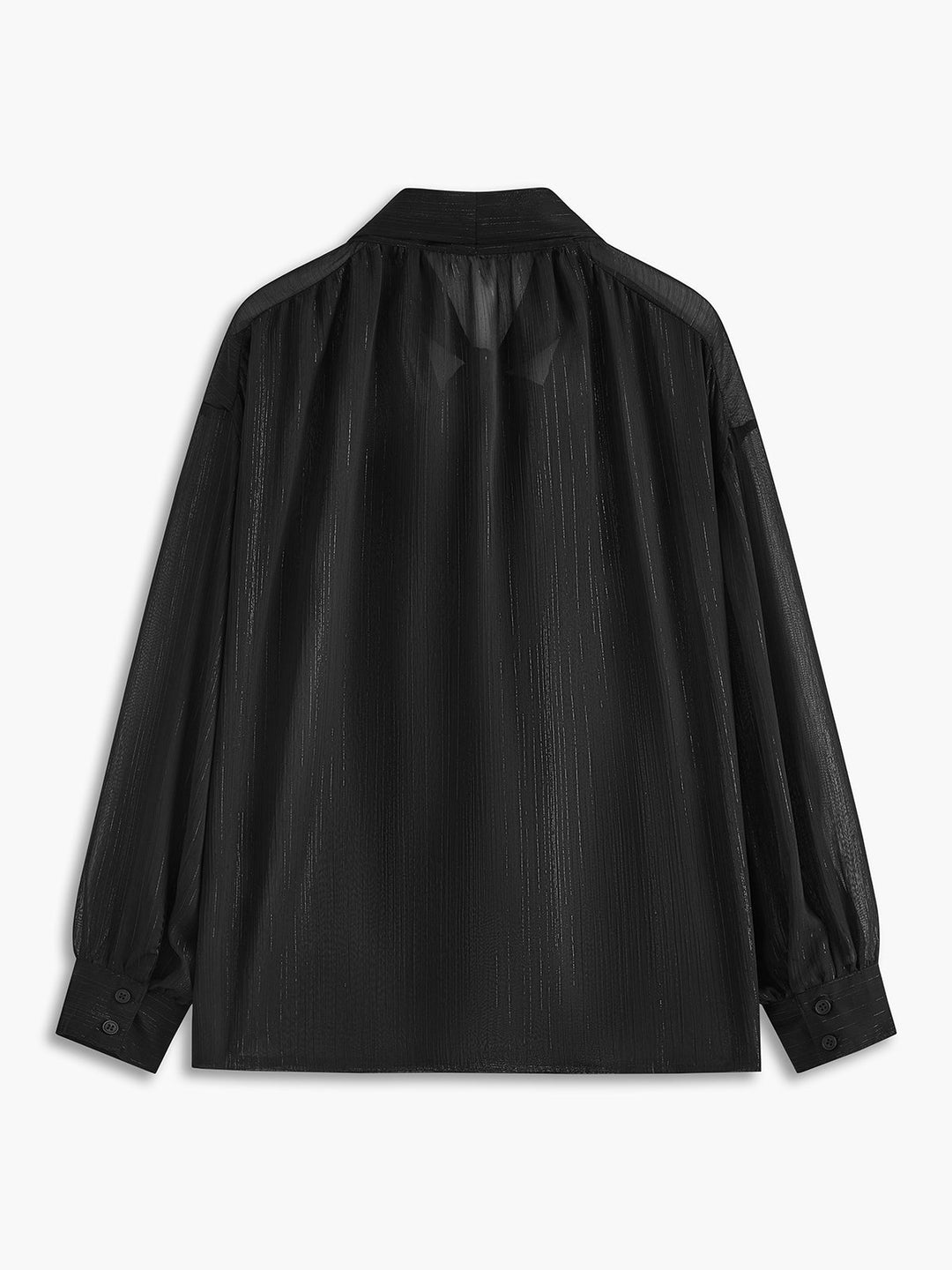 Zarif Bağcık Detaylı İnce Şifon Bluz