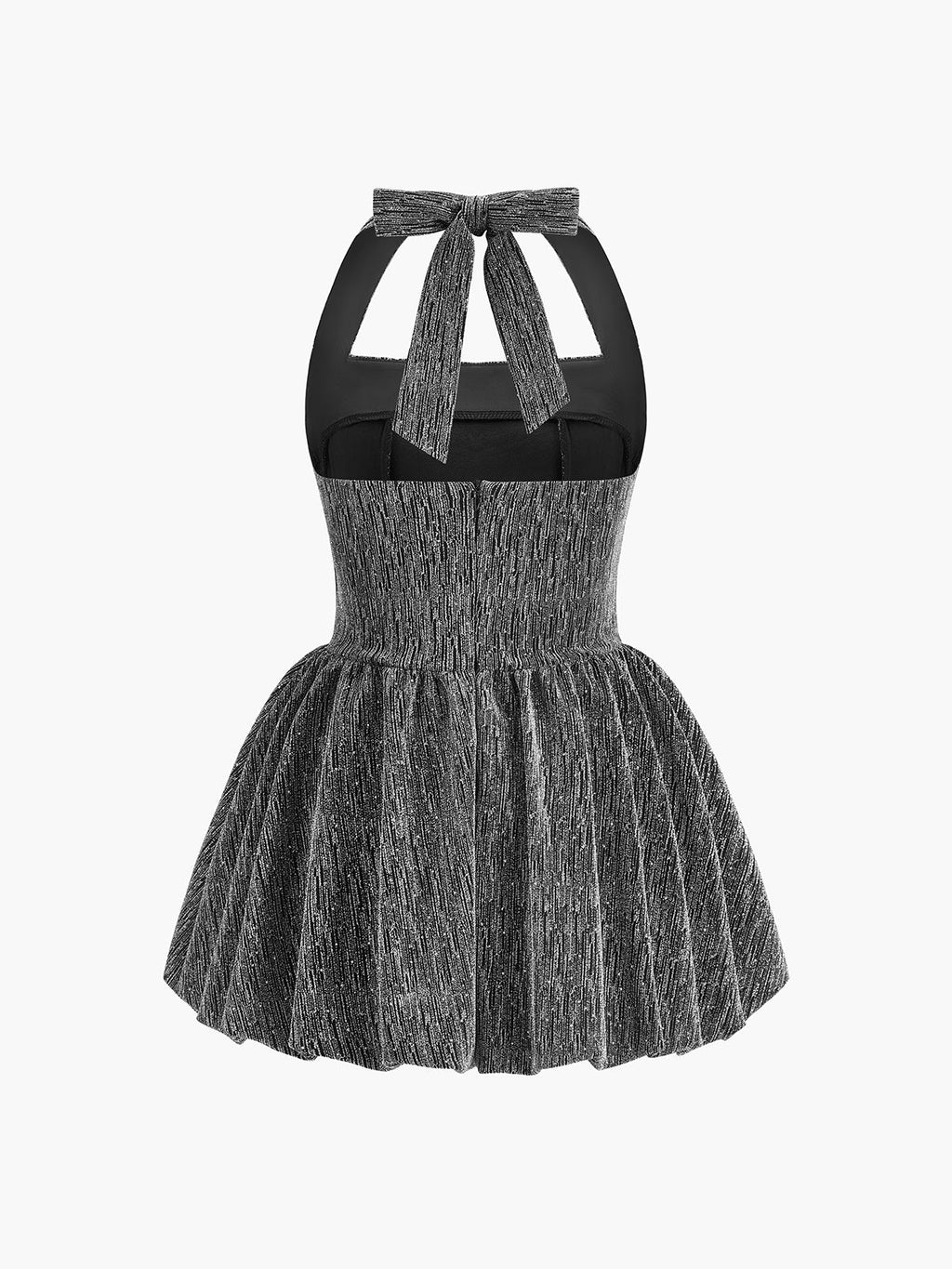 Halter Backless Pleated Mini Dress — Svelte Chic