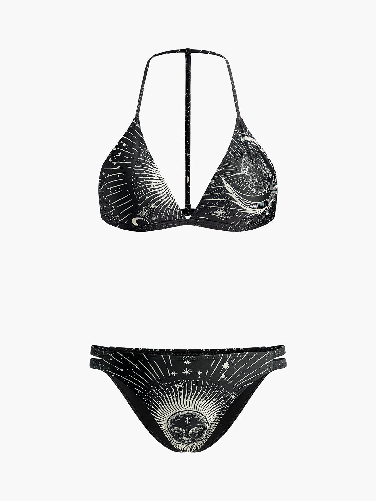 Astrology Print Halter Bikini Set — Svelte Chic
