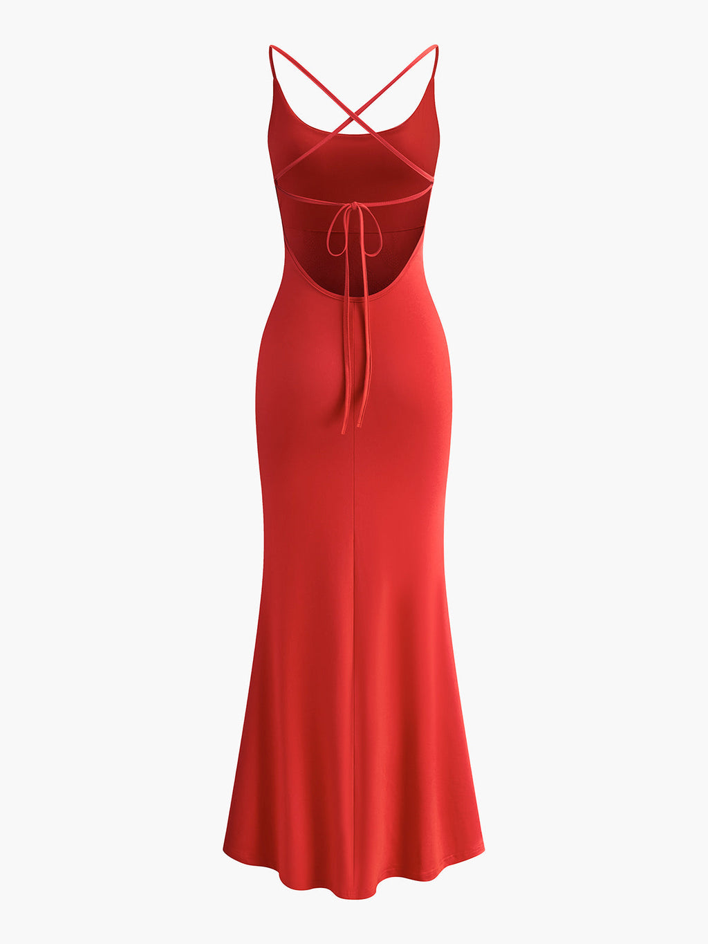 V-Neck Backless Satin Maxi Dress — Svelte Chic