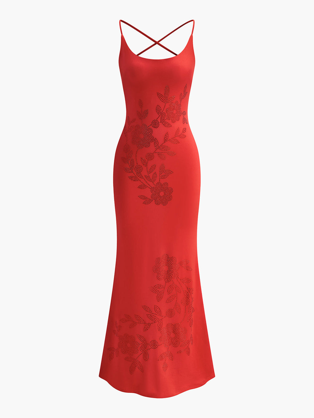 V-Neck Backless Satin Maxi Dress — Svelte Chic