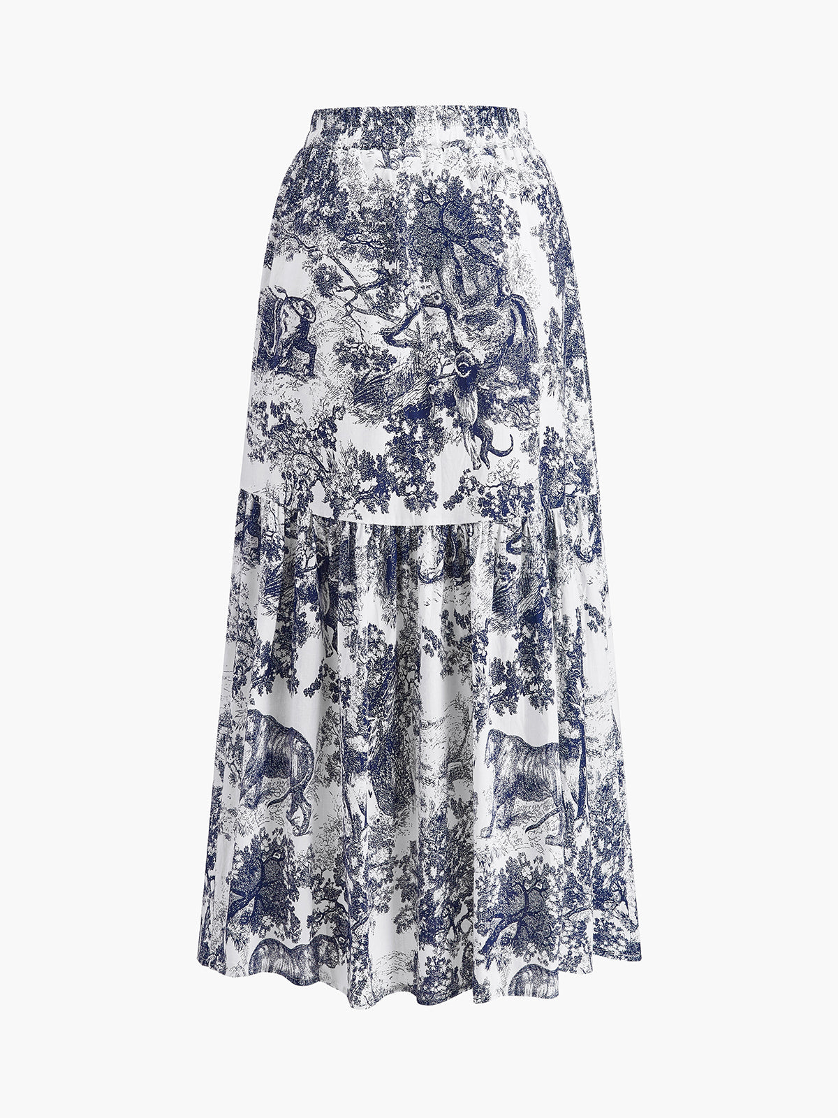 Floral Ruffle Midi Skirt — Svelte Chic
