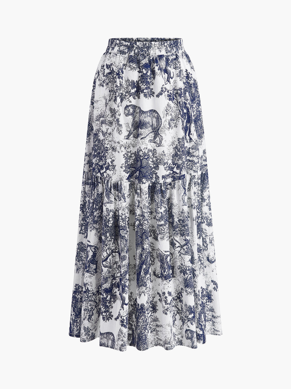 Floral Ruffle Midi Skirt — Svelte Chic