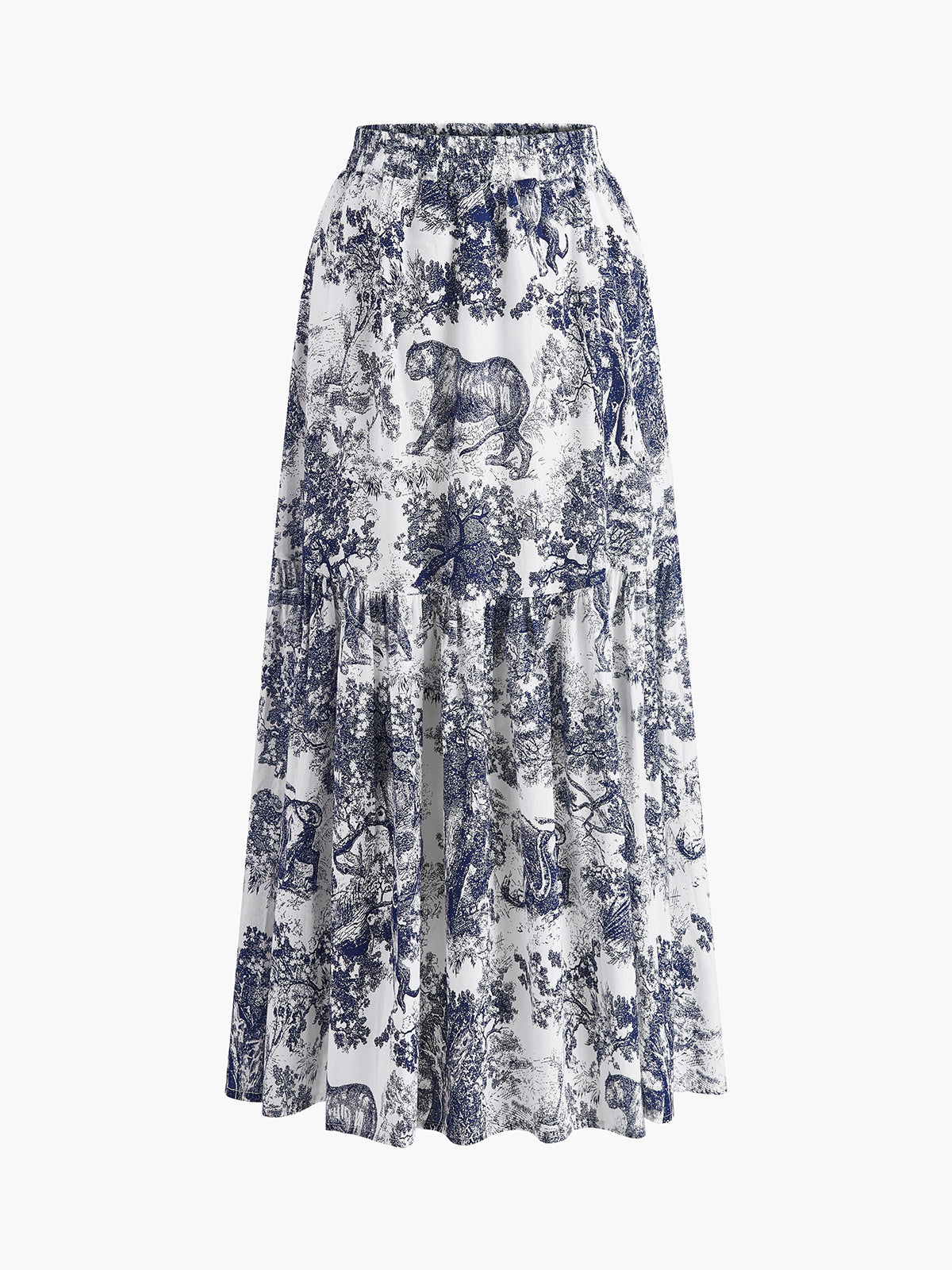 Floral Ruffle Midi Skirt — Svelte Chic