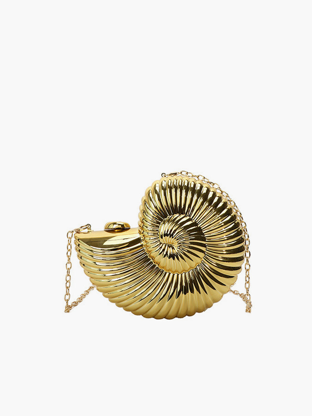 Gold Spiral Shell Tote Bag — Svelte Chic