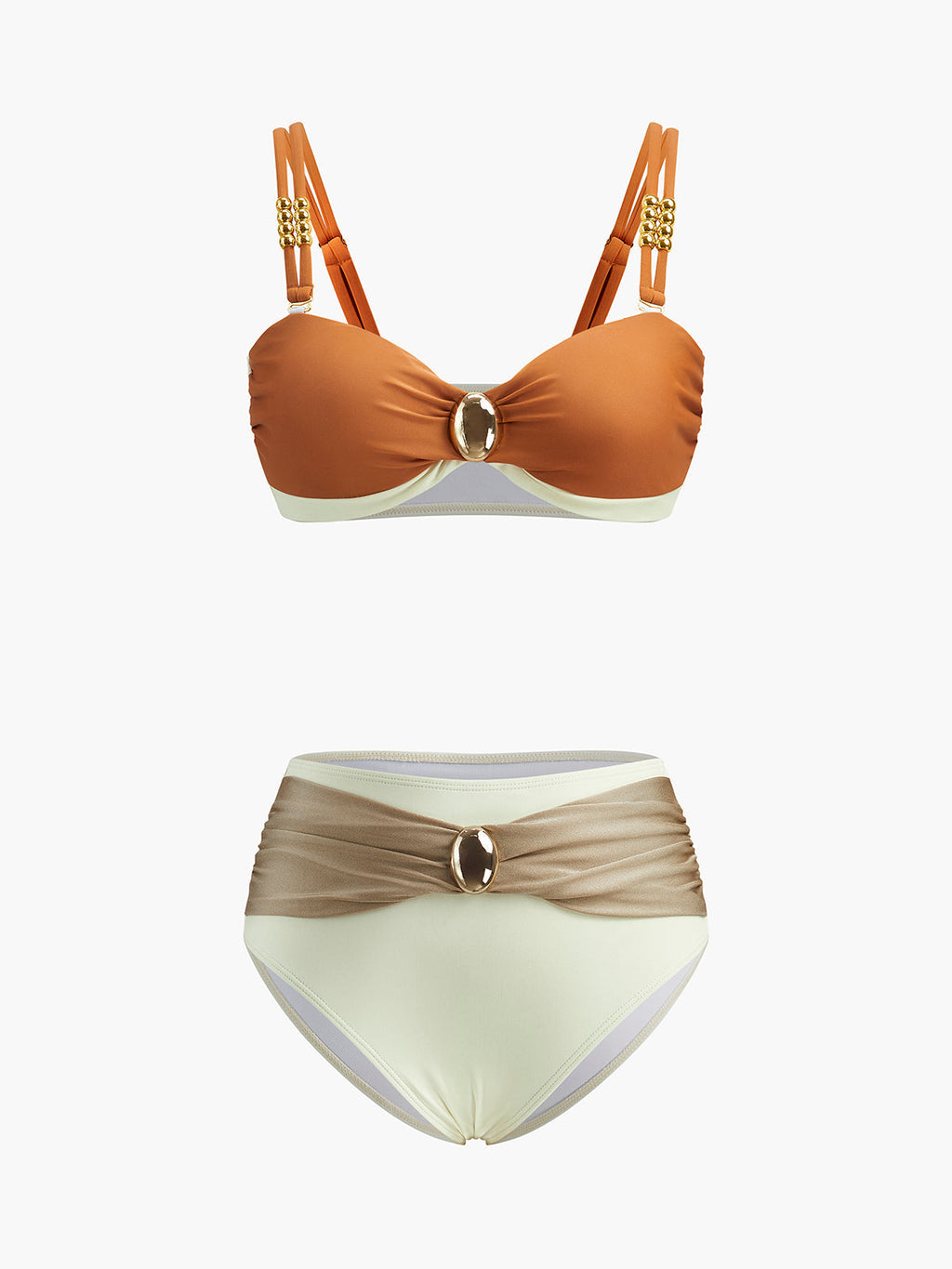 Colour Block Belted Bikini Set — Svelte Chic