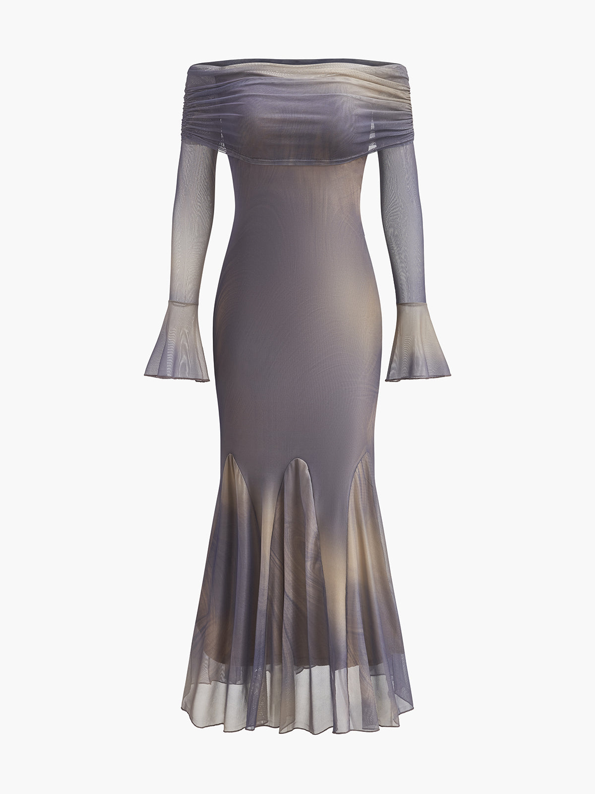 Off Shoulder Bell Sleeve Maxi Dress — Svelte Chic