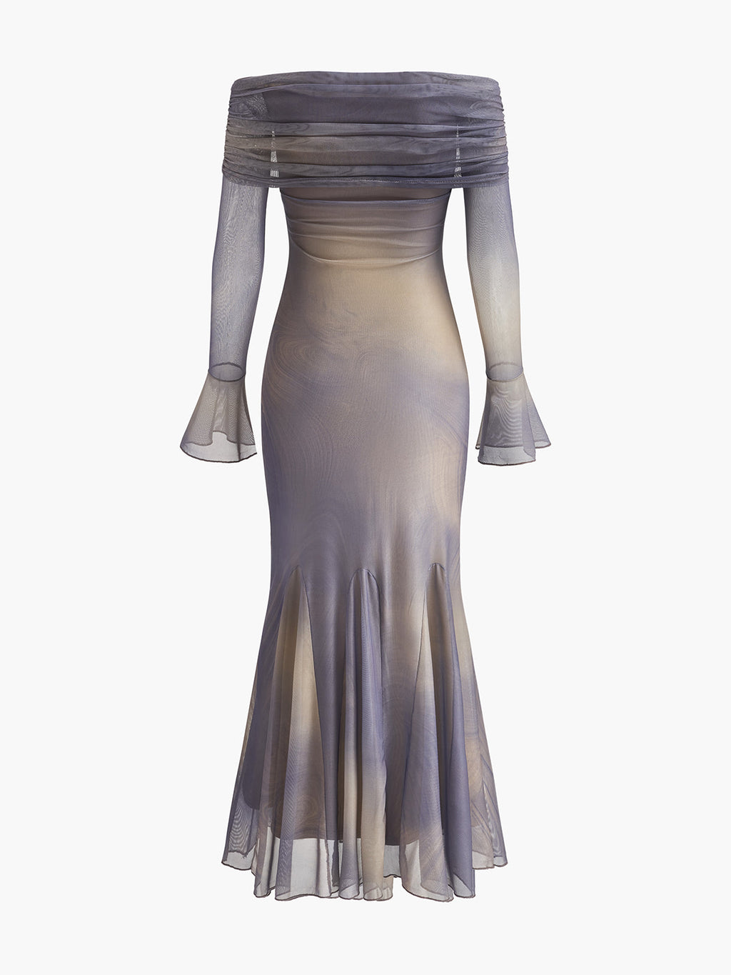 Off Shoulder Bell Sleeve Maxi Dress — Svelte Chic