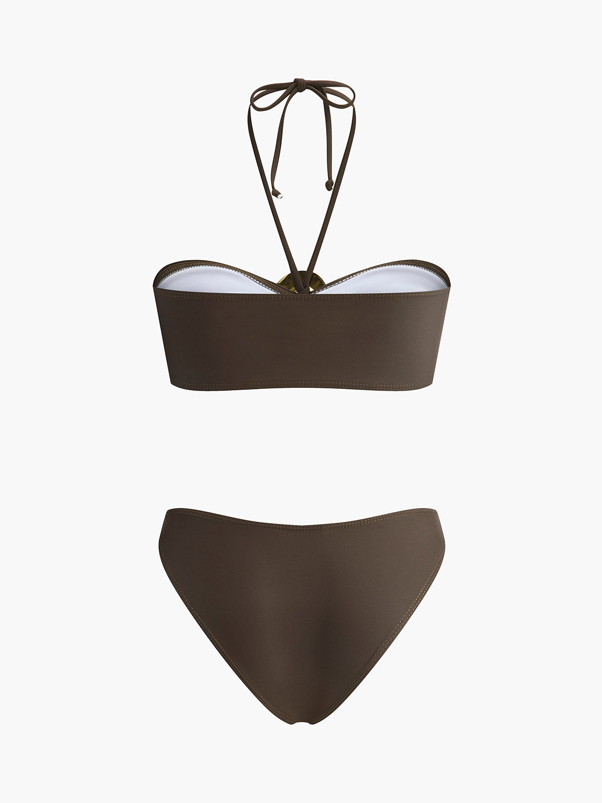 Metal Ring Bandeau Bikini Set — Svelte Chic