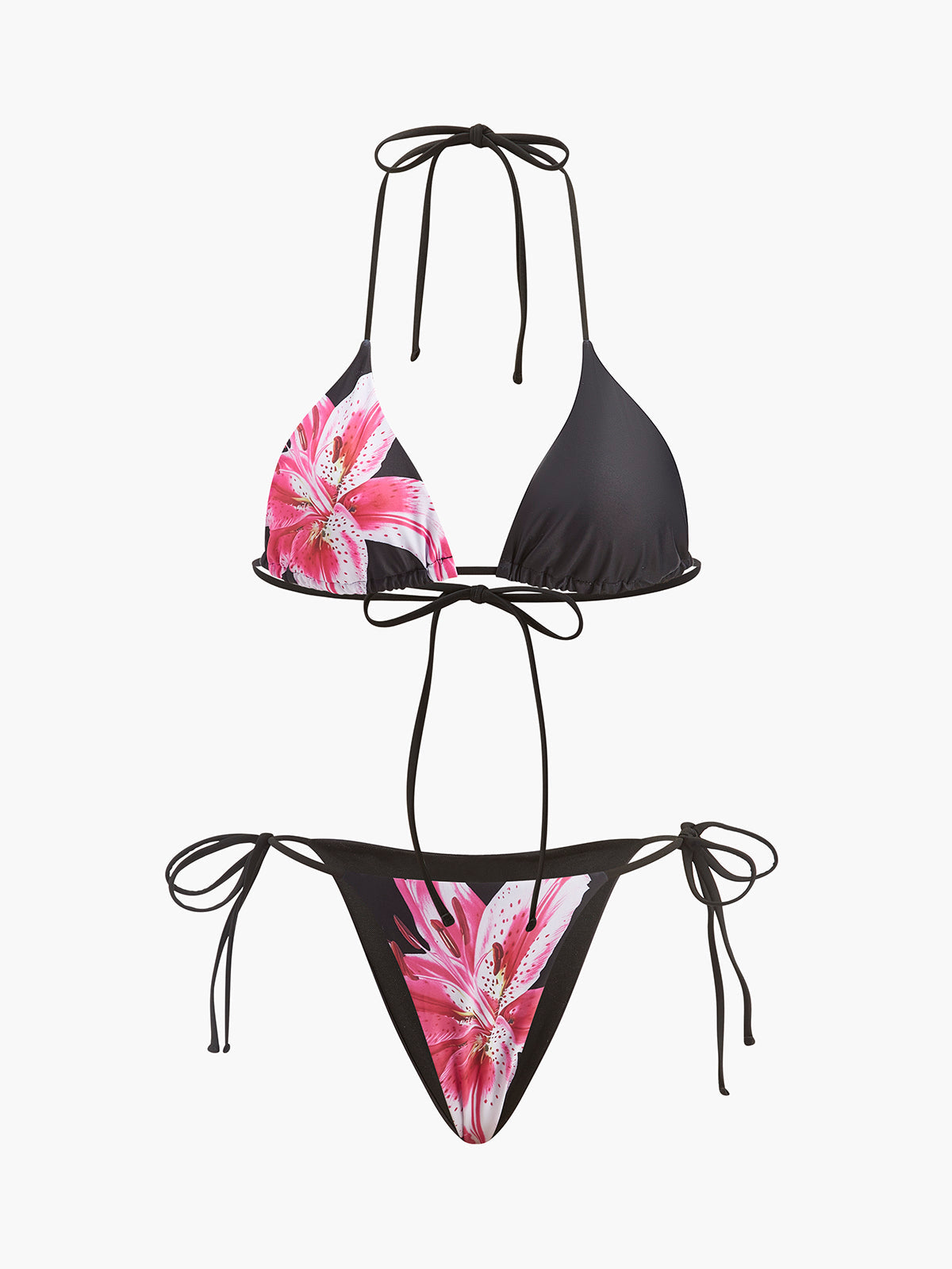Floral Bikini Set with Mesh Skirt — Svelte Chic