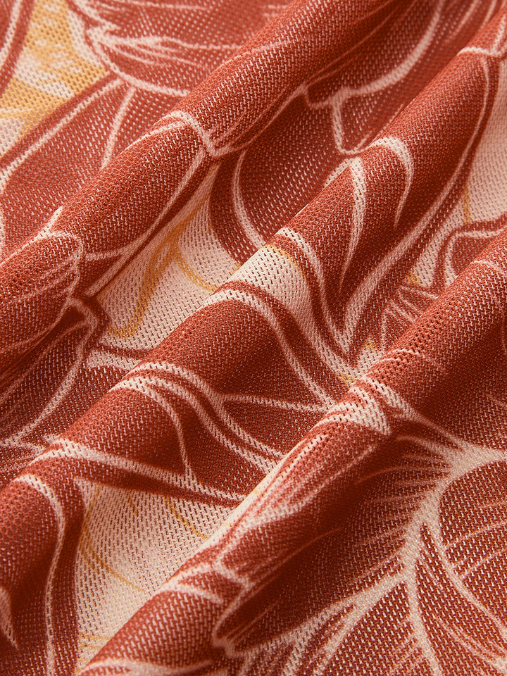 Şirin Çiçek Desenli Bikini Takımı ile Sevimli Bağlamalı Etek