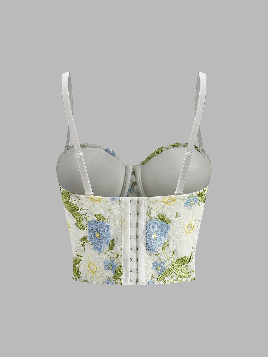 Floral Embroidered Sweetheart Corset — Svelte Chic