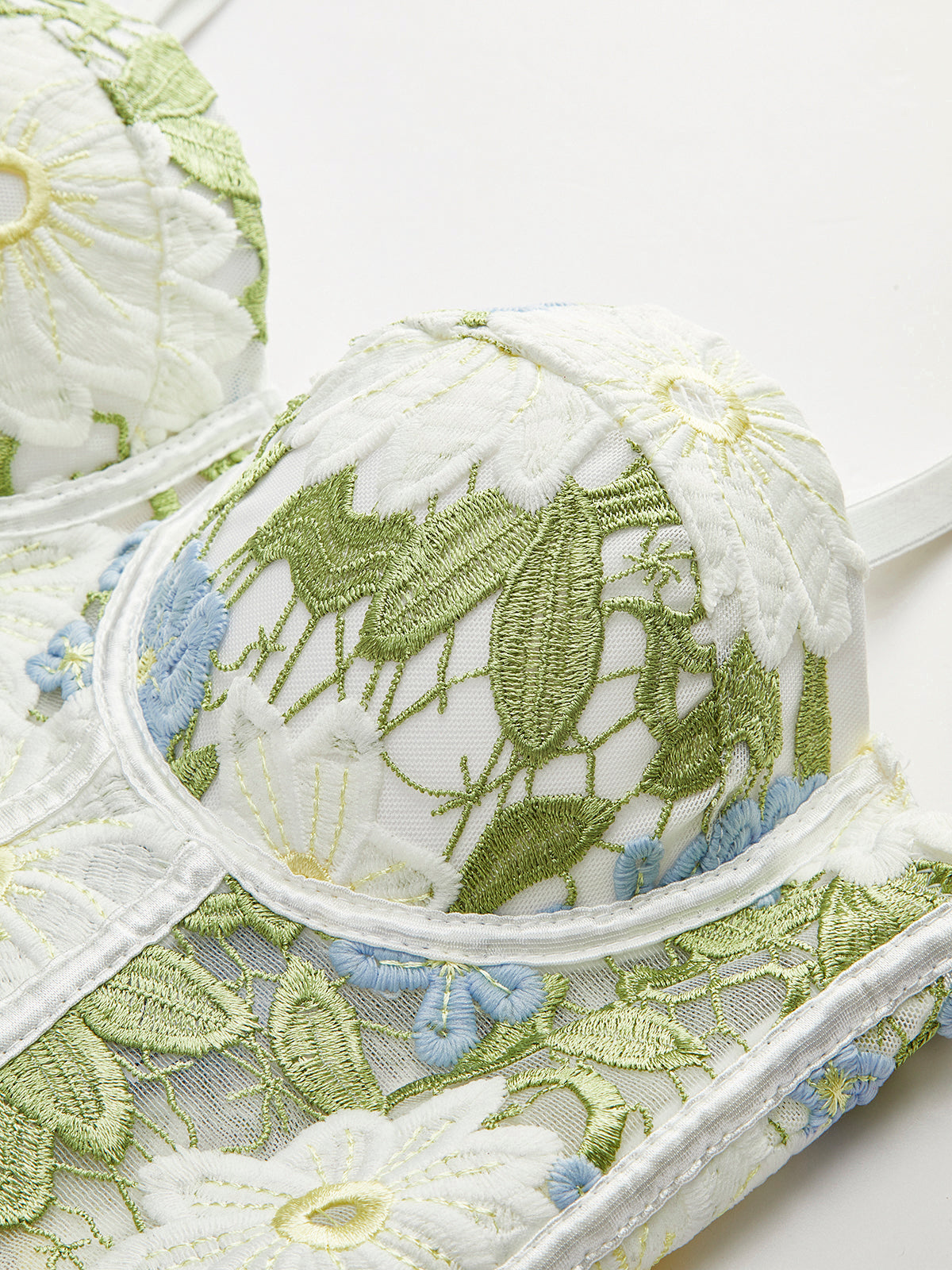 Floral Embroidered Sweetheart Corset — Svelte Chic