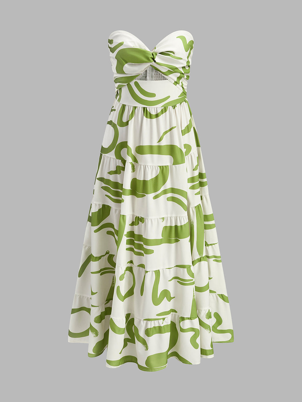 Twist Front Pleated Maxi Dress — Svelte Chic