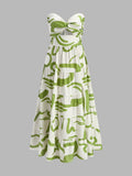 Twist Front Pleated Maxi Dress in Light Green — Svelte Chic