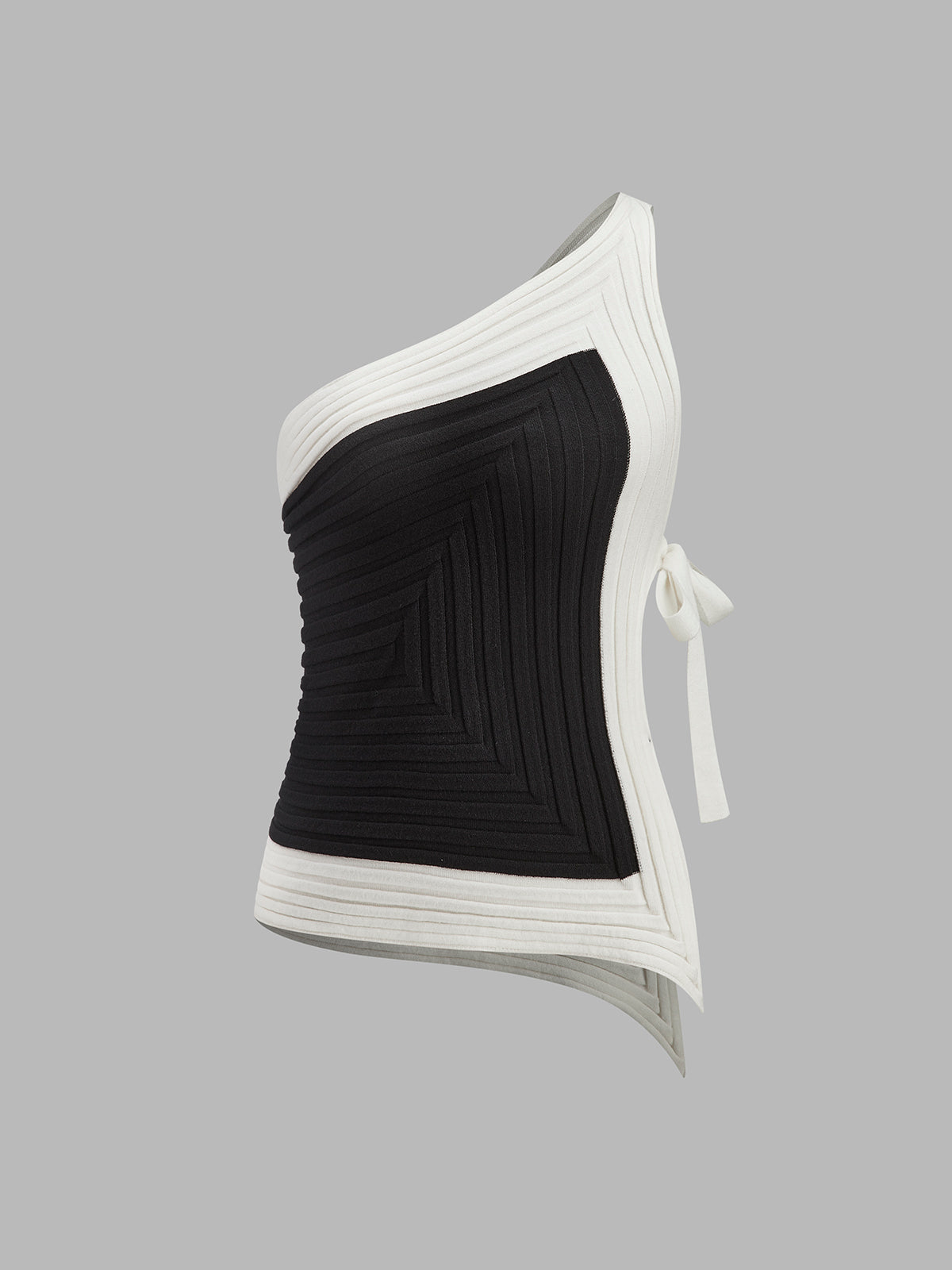 Asymmetric One Shoulder Knit Top — Svelte Chic