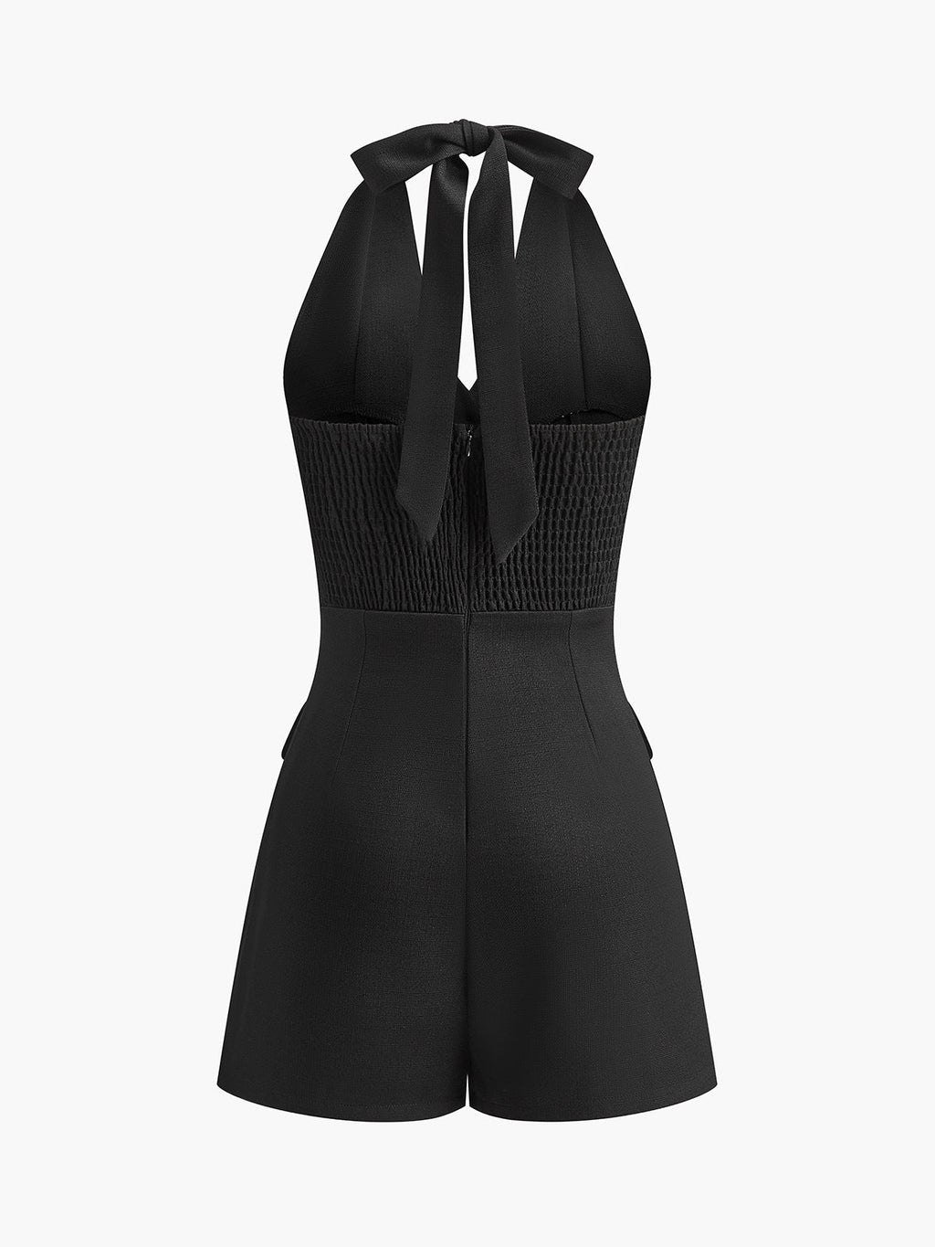 Button Front Halter Jumpsuit — Svelte Chic