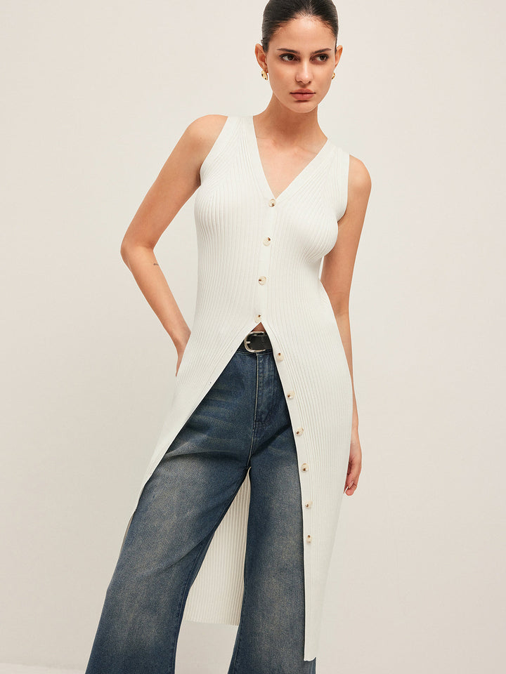 Şık Ribanalı Elbise Şık Düğme Aksanları ile