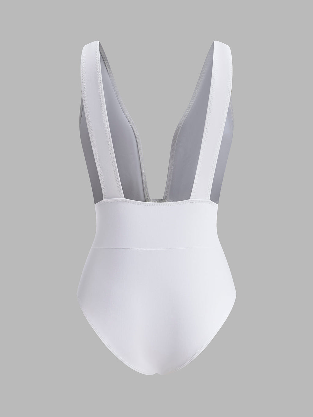 Deep V Open Back Swimsuit — Svelte Chic