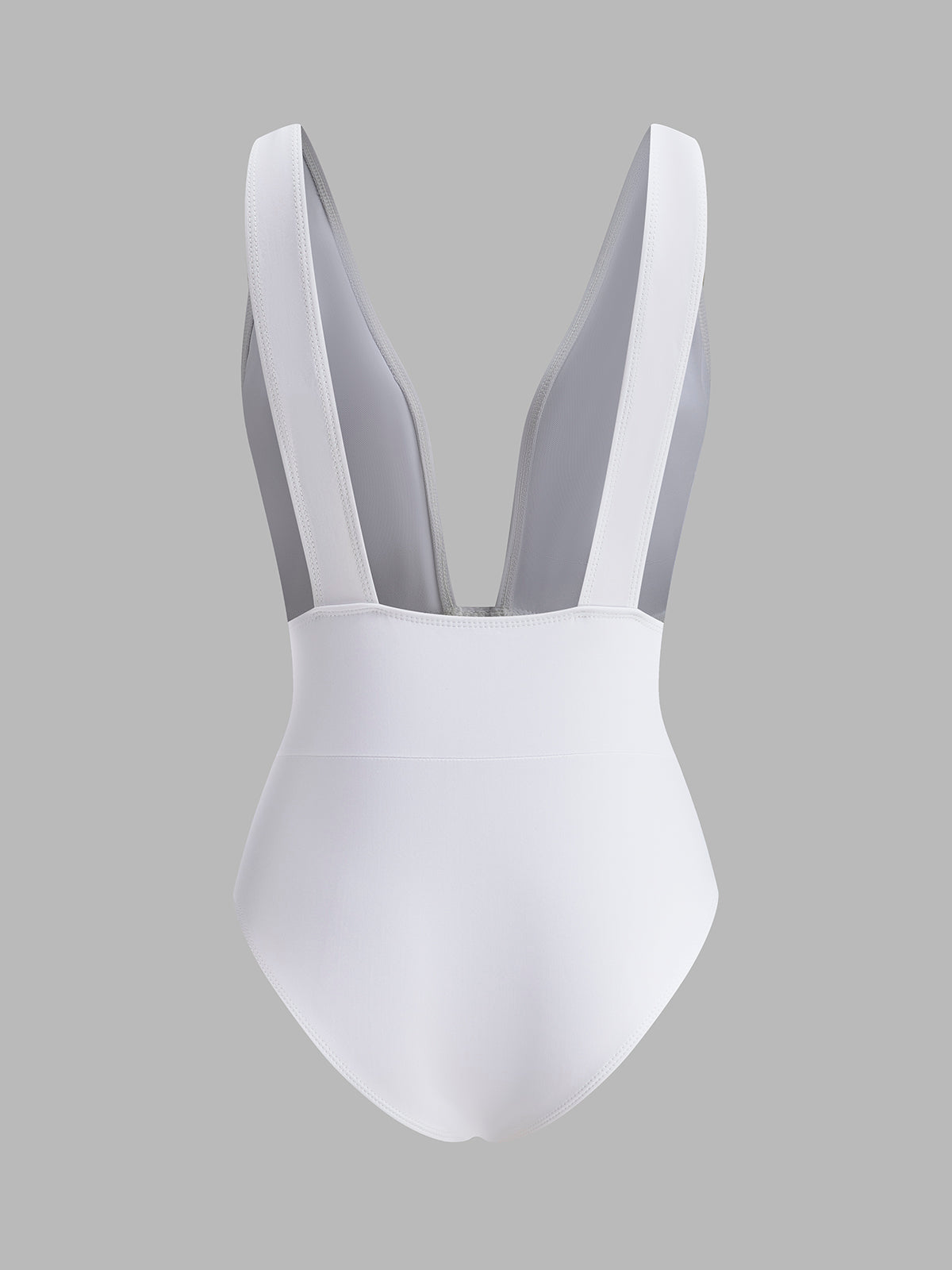Deep V Open Back Swimsuit — Svelte Chic