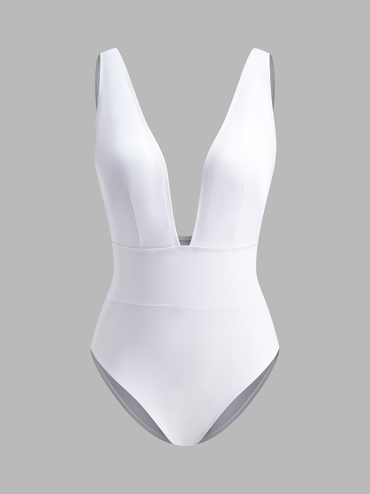 Deep V Open Back Swimsuit — Svelte Chic